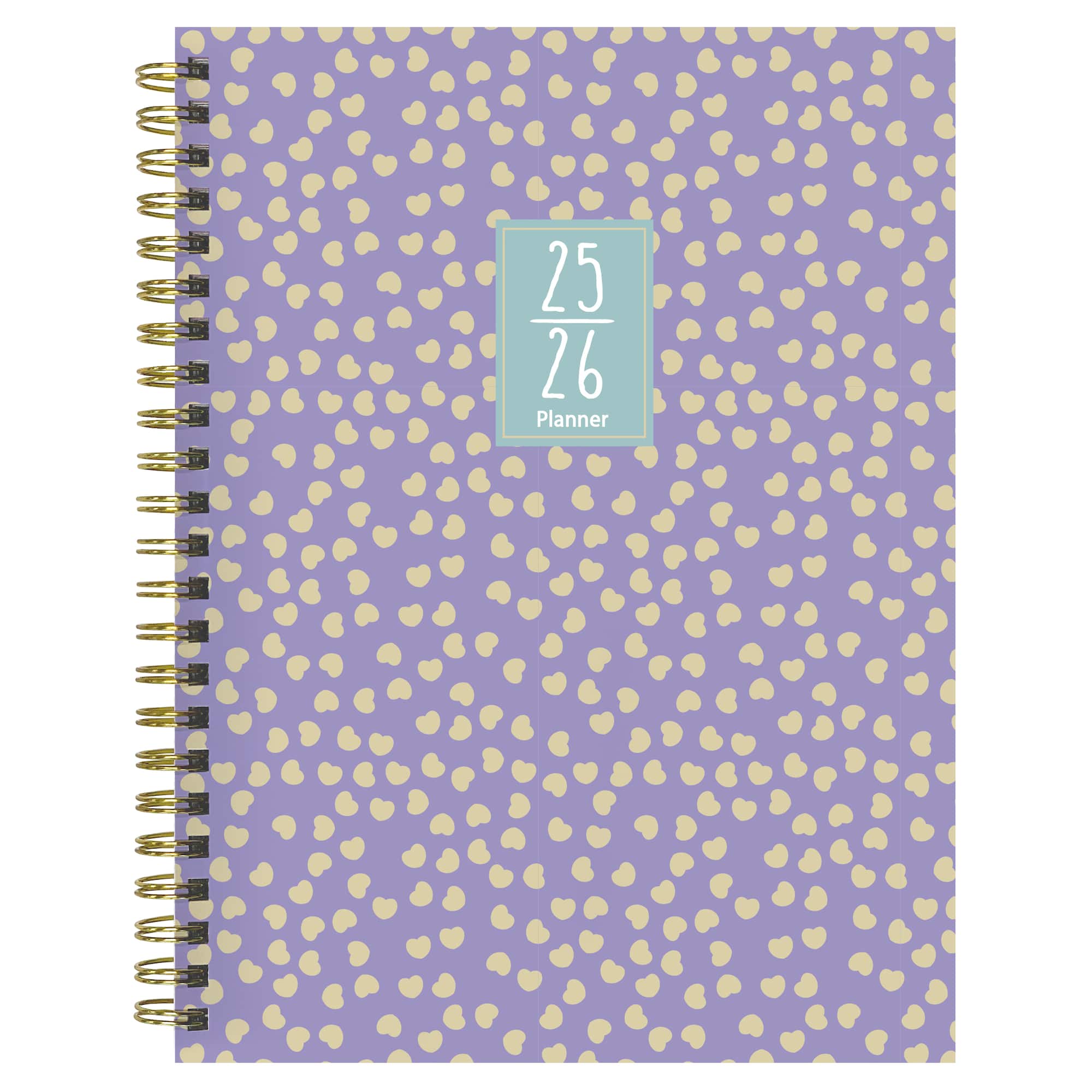 TF Publishing 2025-2026 Purple Polka Medium Weekly/Monthly Planner